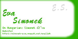 eva simonek business card